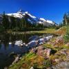 Mt Jefferson and Russell Lake in Mt Jefferson Wilderness Area